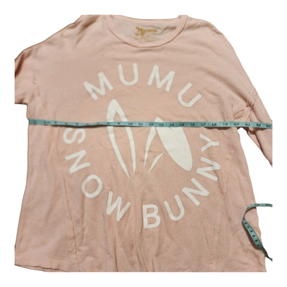 Show Me Your Mumu Snow Bunny Pink Sweater thermal size xs - Picture 6 of 6